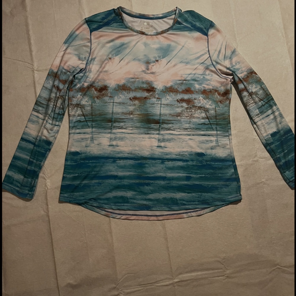 Silver Bait Blue and White Long Sleeve Shirt